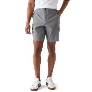 SAVANE Men's Light Gray Relaxed Fit Cargo Shorts Size 32